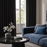 Deconovo Solid Curtains Blackout 52x54 Eyelet Thermal Room Darkening view 3