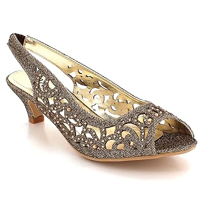 Women Ladies Sparkly Crystal Diamante Evening Wedding Party Bridal