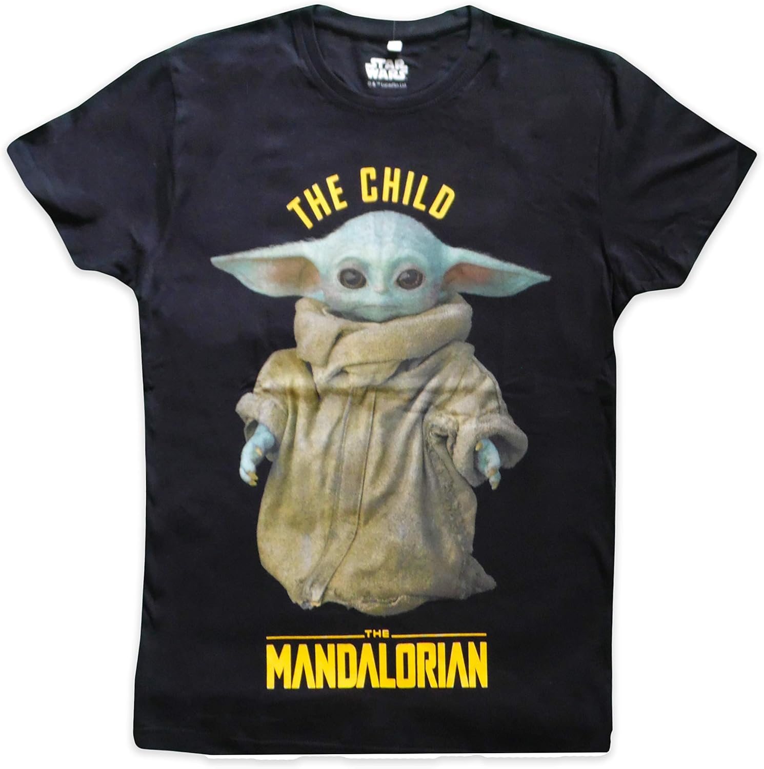 Camisetas De Color Blanco Y Negro 100 Algodon Producto Oficial Camiseta Star Wars De Manga Corta De Baby Yoda Regalo Para Hombres Mujeres Y Adolescentes Diseno The Mandalorian Y The Child