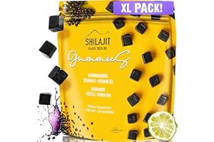 AD HOC 1280mg Gold Shilajit Gummies with Black Seed Oil, Ashwagandha, Spirulina, Vitamins C & D3 - Himalayan Shilajit for Men Women, Immune & Energy Support, Vegan Supplement, 120 Ct