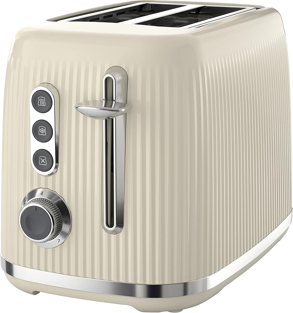 Breville Bold 2 Slice Toaster High Lift Wide Slots Cream Silver Chrome VTR003