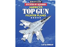 Brain Games - Sticker by Number: America's Top Gun Fighter Planes (28 Images to Sticker)