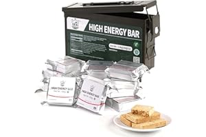 BDH Emergency Food Ration Bars - Waterproof Metal Storage Box Packing, Metal Ammo Can, Long Shelf Life Emergency Food Supplies, 9 Days Food Rations Supply for Outdoor Camping Hiking Snowstorm,12 Count