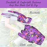 SAWANS Leather Gardening Gloves Ladies Mens Thorn Proof Purple M Pack 1 view 4