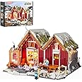 LUMIBRICKS Spa-Cabin Winter Lighting-Building-Bricks Set - 2235 Pcs Christmas House Winter Lodge LED Light Construction Build