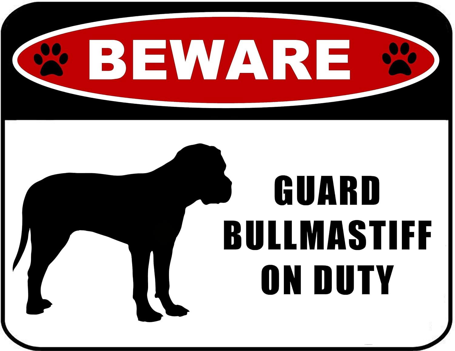 Amazon.com: Beware Guardia Bullmastiff (Silueta) on Duty ...