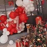 ASIYUHY 100 Pcs Red White Balloons 12 Inch Thickened Latex Party Decor view 7