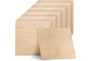 Artlicious 1/8 inch (3mm) - 12x12 Baltic Birch Plywood Sheets - 20 Pack
