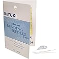 Miyuki Extra-Fine Beading Needles – 6 Pack, Assorted Sizes, 0.4mm Diameter – Needle Threader Included – Made in Japan – Use with Delica Beads for Jewelry Making and Other Seed Bead Projects