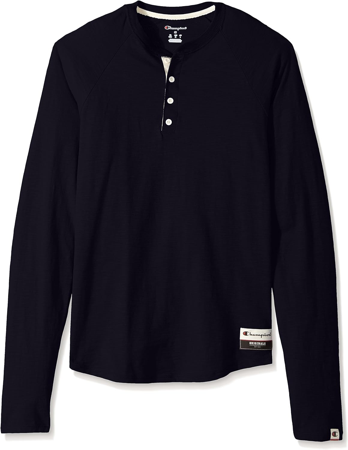 Champion Men's Authentic Originals Long Sleeve Henley at  Men’s Clothing store
