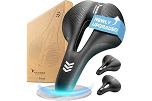 YOUNGDO Waterproof Bike Saddle with Memory Foam, Comfort Bicycle Saddle Seat Cushion Universal Fit, Shock Absorbing fit Peloton Bike Mountain Bike Road Bike Exercise Bike for Men and Women