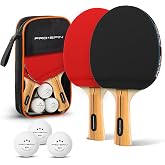 PRO-SPIN Ping Pong Paddles - High-Performance Set with Premium Table Tennis Rackets, 3-Star Ping Pong Balls, Compact Storage Case | Professional Quality Ping Pong Paddle Set