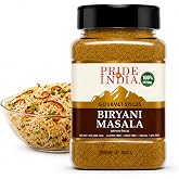 Pride of India Biryani Masala, 7 oz | Authentic Indian Spice Blend for Chicken, Mutton, Lamb &amp; Vegetable Biryani | Restaurant Style Gourmet Rice Seasoning | 13 Spice Blend | Great for Layered Pilaf &amp; Dum Biryani | Gluten Free, Vegan