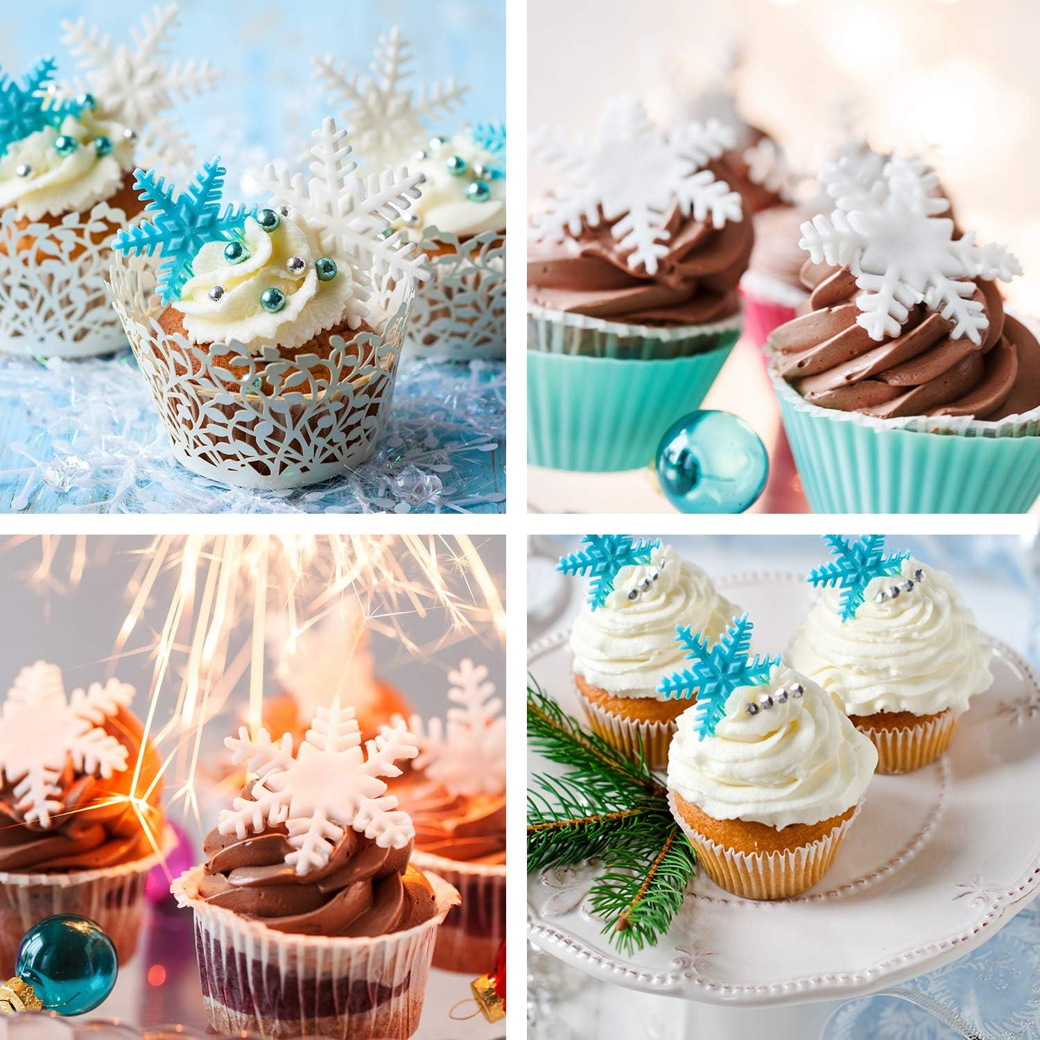 Patisserie Moules A Patisserie Moules A Bonbons Et Chocolat 2 Pieces Moule En Silicone Flocon De Neige Moule De Bonbons De Gateau De Flocon De Neige Pour Decoration De Gateau Au Chocolat