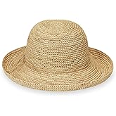 Wallaroo Hat Company – Women’s Petite Catalina Sun Hat – Wide Brim, Natural Fiber, Adjustable Sizing for Smaller Crown Sizes
