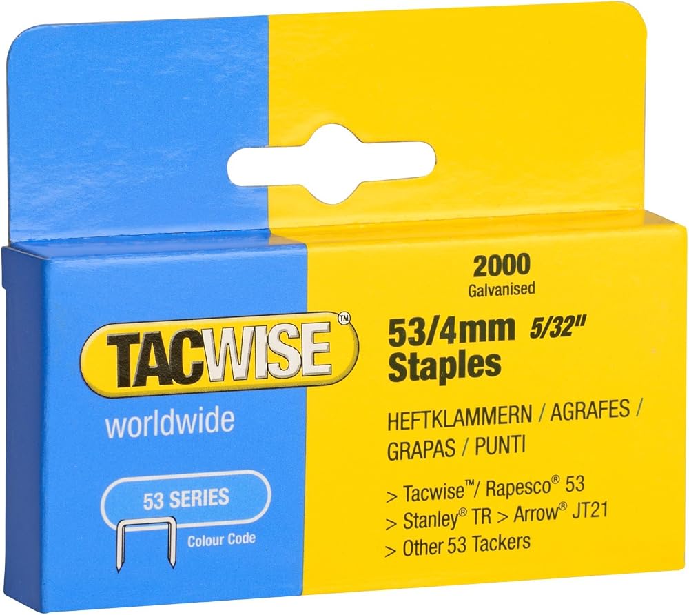Tacwise 53/4mm Staples Galvanised Pack of 2000