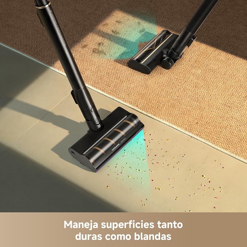 Aspirador sem fios V20 Pro-A, Limpeza de Bordas a 0 mm, Sem Emaranhados, Limpeza de Pavimentos Duros e Carpetes, Sucção 24000 PA/210 AW, Autonomia Máxima de 90 min, Limpeza de Pelos de Animais
