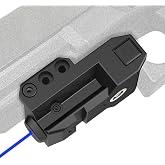 SOLOFISH Low Profile Beams for Guns with Strobe/ Momentary | Lightweight &amp; Compact, Rechargeable, Green/ Blue / Red Beam, Fits Picatinny or Slotted GL Rails, Not for Subcompact &amp; Slim