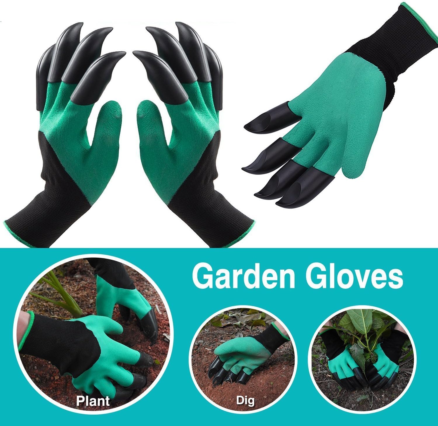 Garden Gloves with Fingertips Claws Quick Great for