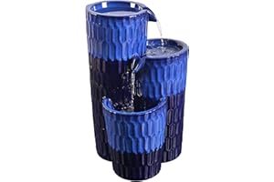 Kenroy Home 51078CB Nueva Floor Fountain with Cobalt Finish, Casual Style, 25" Height, 16.13" Width, 16" Depth, Small