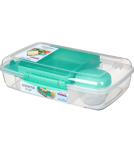 Amazon.com: Sistema To Go 1.76L (3-Pack) Bento Box Food Storage