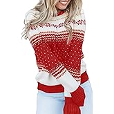 LookbookStore Women Ugly Christmas Tree Reindeer Holiday Knit Sweater Pullover