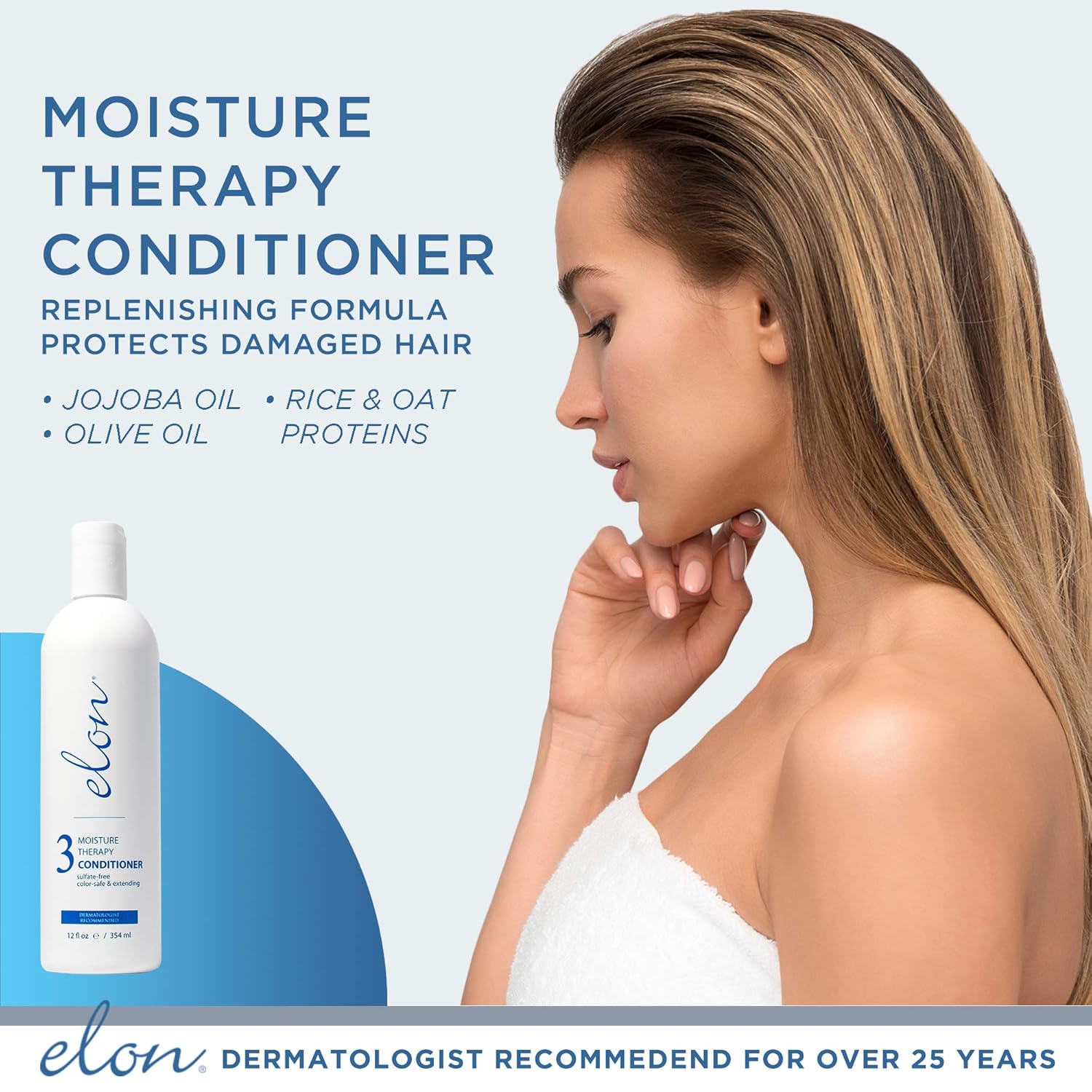 Elon Thinning Hair System - Maintenance | Dermatologist Recommended | Elon Moisture Therapy Shampoo, Elon Moisture Therapy Conditioner, Elon Matrix 5000 Hair Vitamins (60 tablets): Beauty