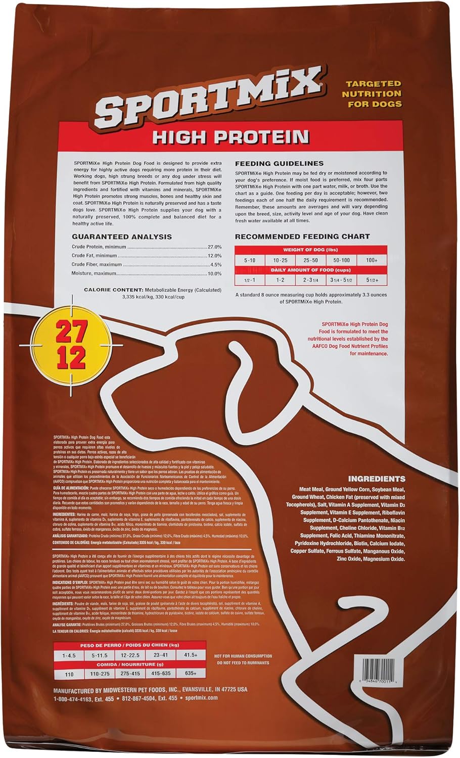 sportmix high protein dog food