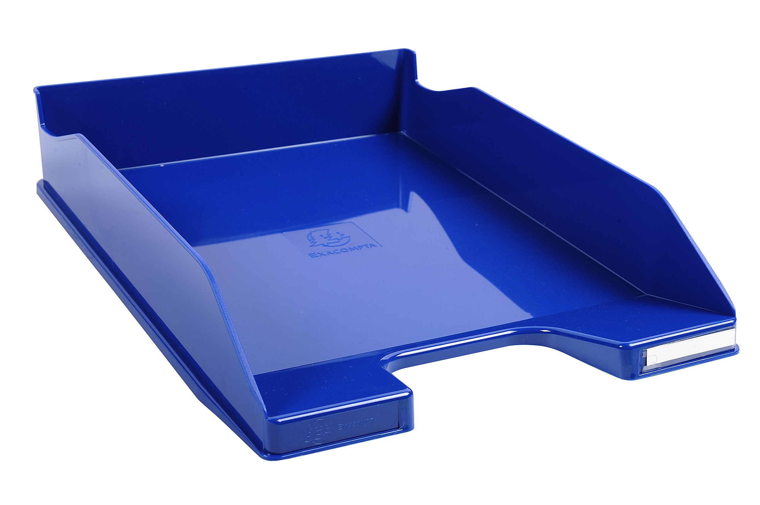 Exacompta - Ref 113203D - Iderama Collection - Letter Tray Combo Midi - 347 x 255 x 65mm in Size, Suitable for A4 Documents, Stackable, Holds Approx. 500 Sheets - Royal Blue Glossy