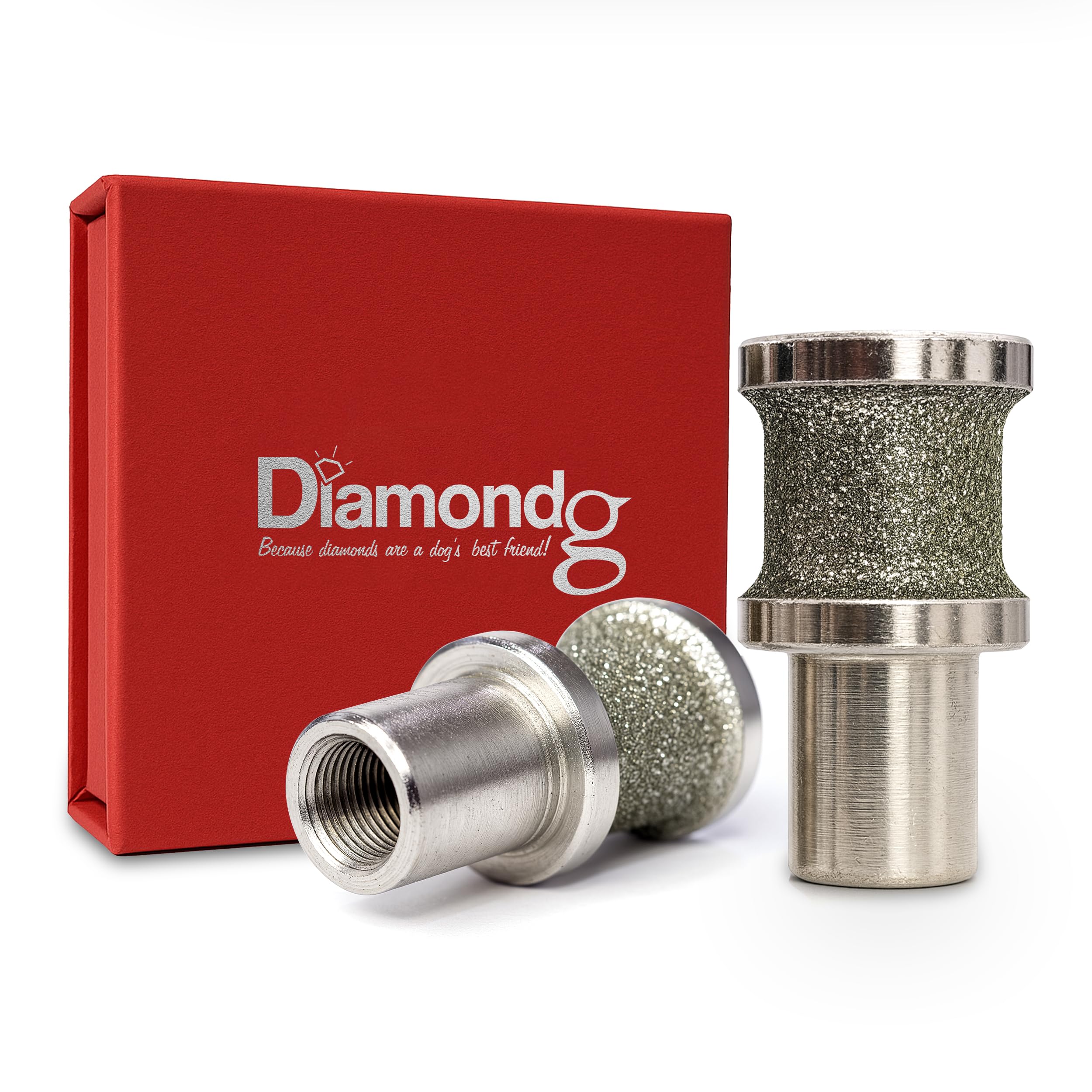 Diamondg Dog Nail Grinder Bit, 1 Pack - Compatible with Dremel, Diamond Bit for Pet Nails with 60 Grit Body & 120 Grit Polishing Bowl - Ideal for Large Dogs Over 30lbs., Enhanced Big Casey