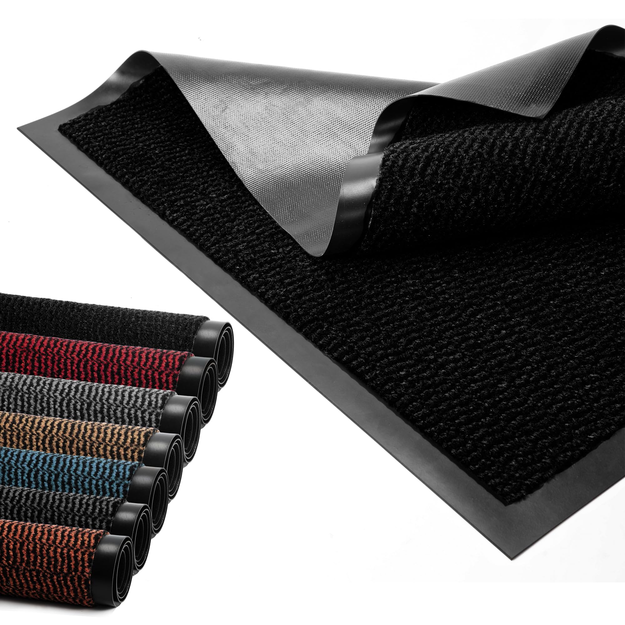 BLADO Door Mat Barrier Mat Non Slip Rubber Mats Washable Light Weight Heavy Duty | Floor Mats Kitchen Rugs Dirt Trapper Doormat Entrance Rug Shoes Scraper Super Absorbent Carpet