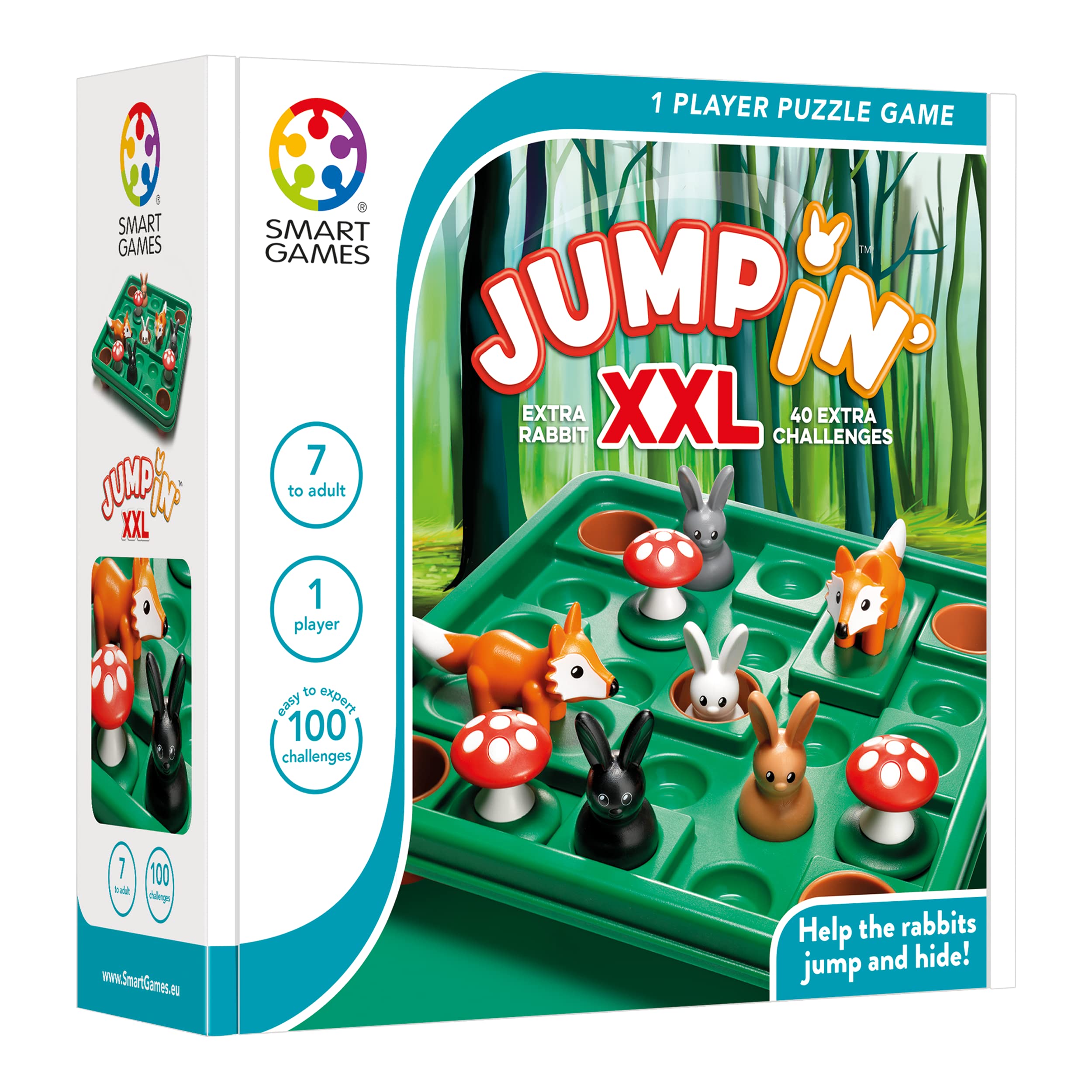 SmartGames - Jump In XXL, Extra Large Puzzle Game with 100 Challenges, 7+ Years
