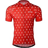 INBIKE Mens Cycling Jersey 3 Rear Pockets Moisture Wicking Short Sleeve Quick Dry Reflective Biking Shirts
