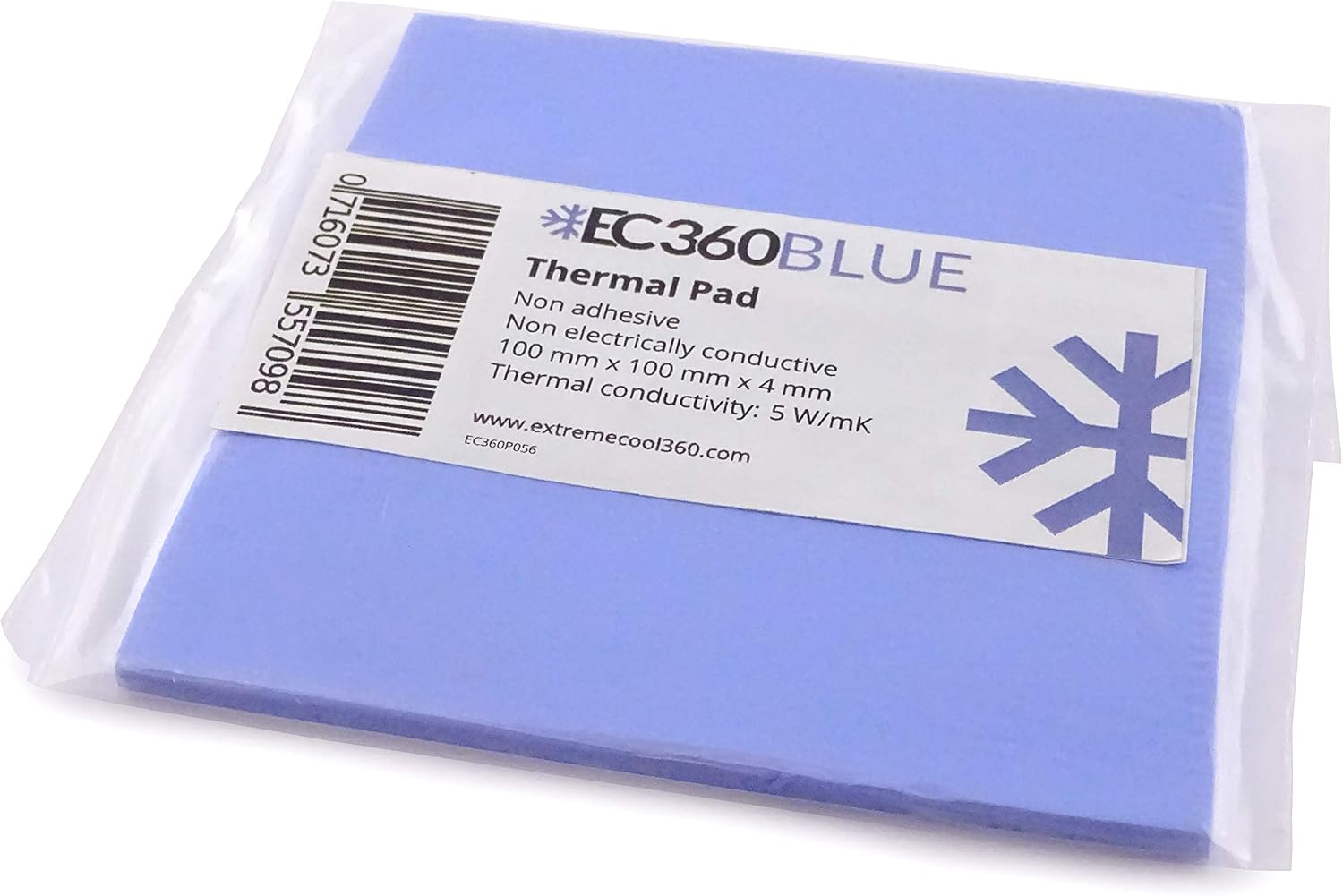EC360® BLUE 5W/mK Thermal Pad (100 x 100 x 4,0 mm)