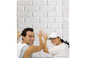ARTHOME WALL DECOR Arthome Brick Wall Panels 58 Sq. feet Coverage,Peel and Stick 3D Wallpaper Self Adhesive Waterproof Foam for Living Room,Bedroom,Laundry,Kitchen,Fireplace,TV Wall Decoration (White 10 Pack)