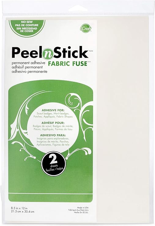 iCraft PeelnStick Fabric Fuse Sheets, 2 Sheets per Pack, 8.