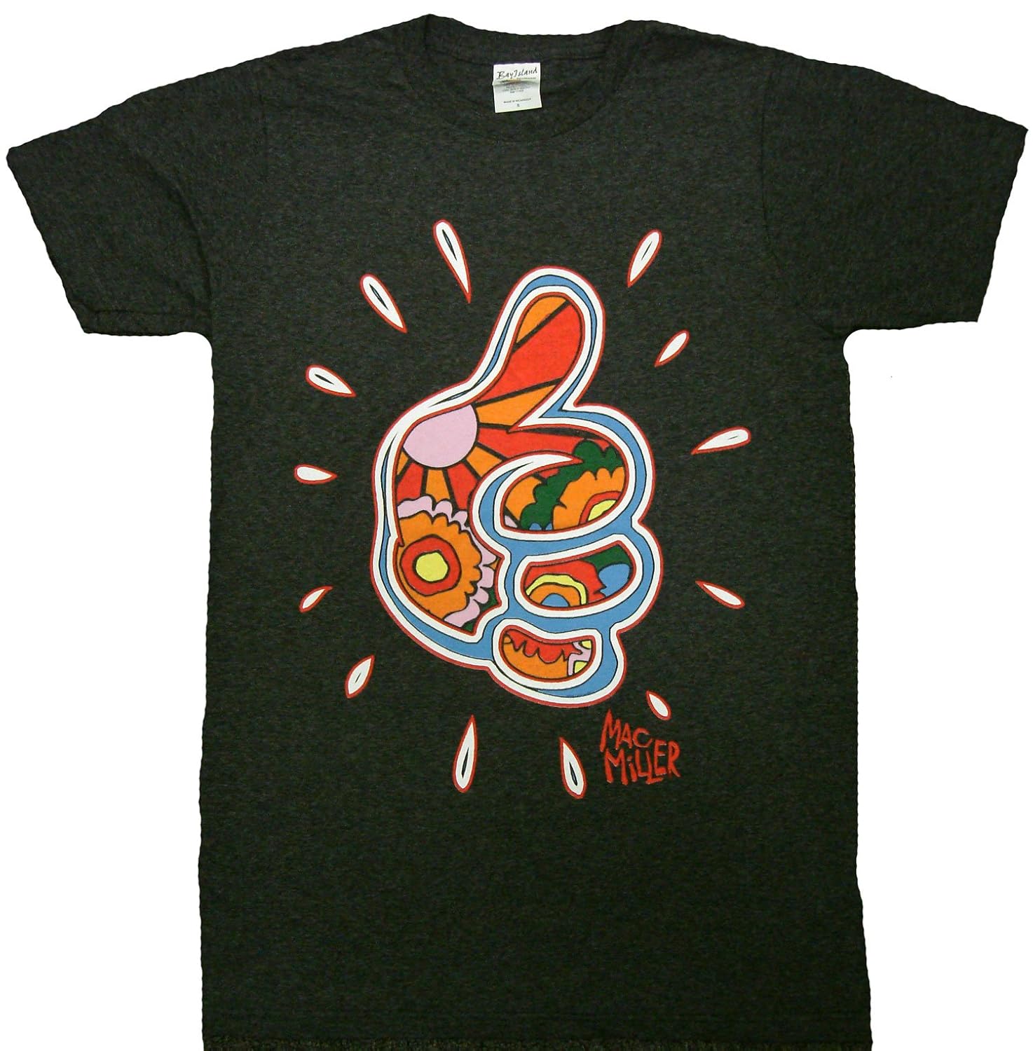 Mac Miller Thumbs Up Splatter Adult T Shirt | Seknovelty