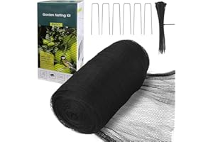 RIFNY Bird Netting for Garden - 13 x 40 FT Heavy Duty Anti Bird Netting Mesh with Ties and Landscape Staples for Vegetable, Fruit Trees & Other Plants, Lasting Against Birds Deer Squirrels and Poultry