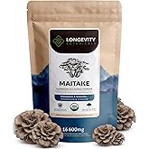 Organic Maitake Mushroom Powder Supplement 100g | Pure Fruiting Body 10:1 High Strength Extract | 30% Beta-D Glucans | 16,600mg Raw Equivalent Per Serving | Immune, Metabolic & Wellness Support