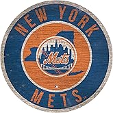 Fan Creations Mets 12" Circle with State and Team Logo Wood Sign