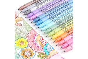 HANKU 0.38mm Fine Point Pen,16 Pack Colored Fineliner Bible Pens No Bleed Through,Extra Fine Tip Marker Pens for Bullet Journaling,Planner,Coloring,Bible Study Back to School Office Supplies