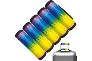 Tailoreadily 5 Pack Luggage Handle Wrap, Cute Luggage Tap Identifiers for Cruise Travel, Suitcase Tags Travel Accessories for Airplane Flying, Rainbow