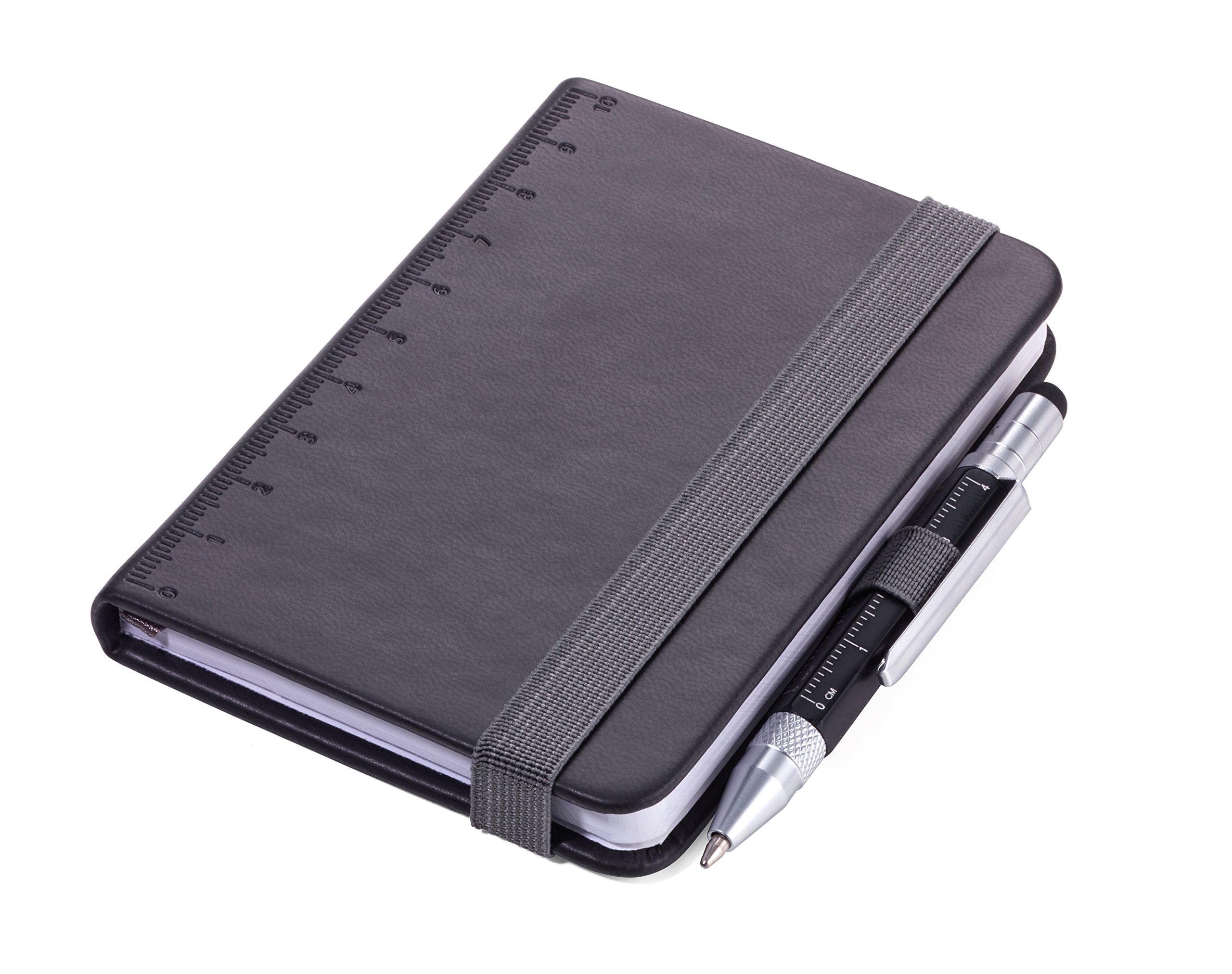 Troika NPP25/BK Black A7 Notebook - 128 Sheets, Black, Monotone, A7, Imitation Leather, 1 Pocket