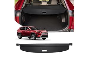 Powerty Cargo Cover for Toyota RAV4 2019-2025 2026, Retractable Trunk Cover Privacy Cover Truck Replacement for 2019-2026 Toyota RAV4 Accessories (Carbon Fiber Texture)