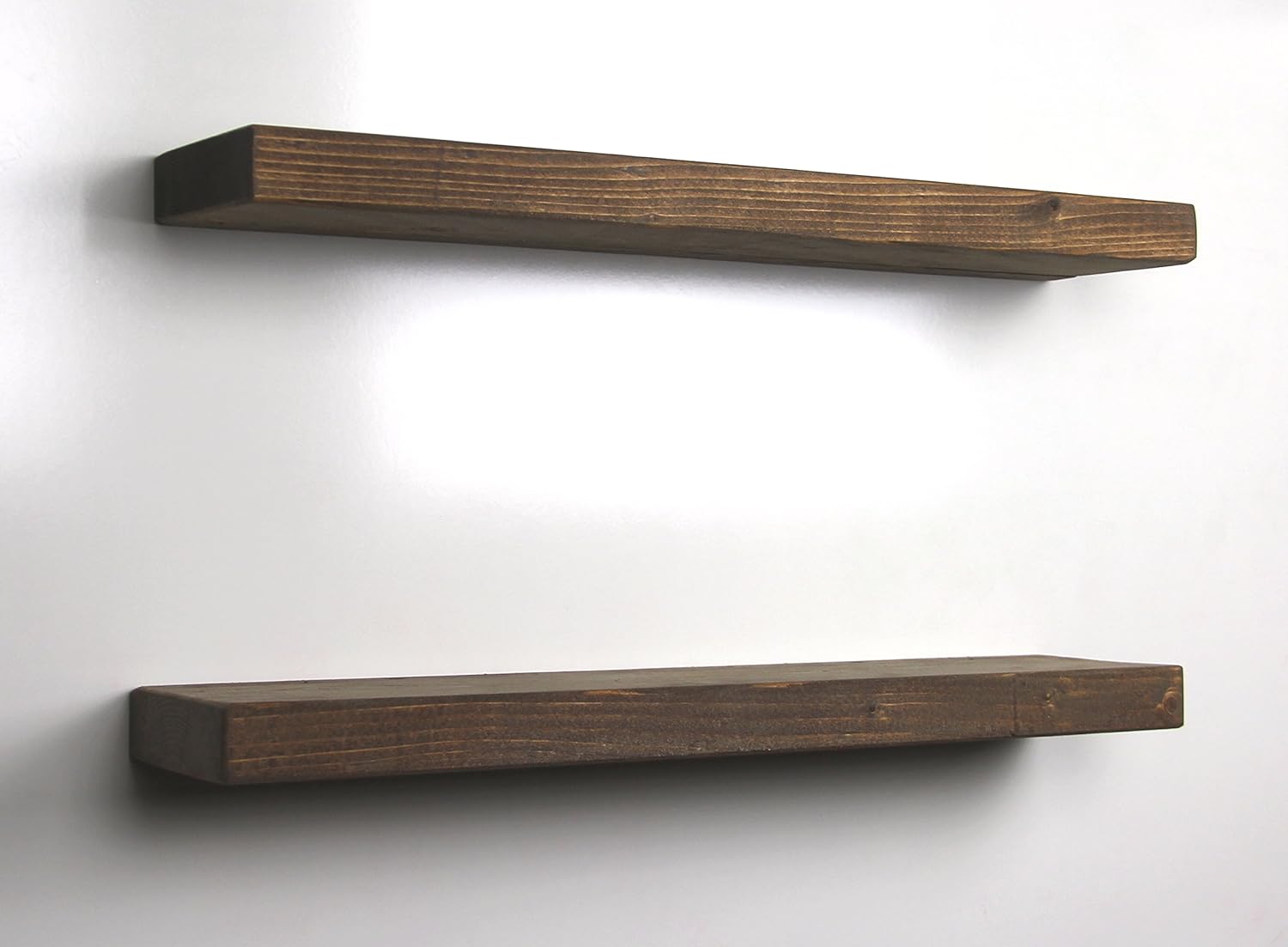 SOLID RUSTICS Floating Shelf (Walnut, 18" W x 5 3/8" D x 1