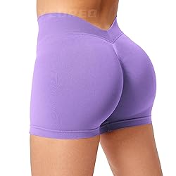 YEOREO Workout Scrunch Shorts Women V Back Gym Butt
