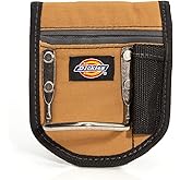 Dickies 2-Compartment Hammer Holder for Tool and Work Belts, Durable Canvas, Includes Tool Loop and Pocket, Fits up to 4.5-inch Belts, Tan/Grey