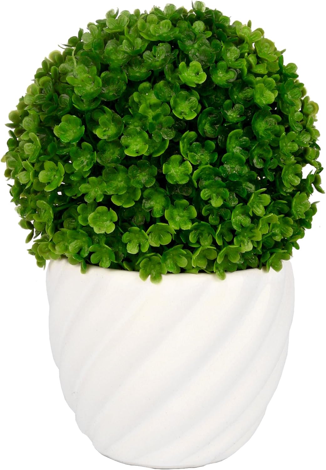 VGIA Small Artificial Topiary Ball in White Ceramic Amazon.co.uk
