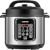 Chefman 6 Quart Electric Multicooker, Cook Slow, Rice-Cooker, Food Steamer, Sauté, Yogurt, Soup/Broth Maker, Makes Meals in M