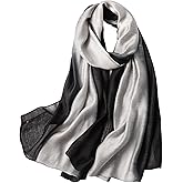 WINCESS.YU Women Gradient Scarf Long Shawls and Wraps Fashion Plain Pashmina Formal Scarf